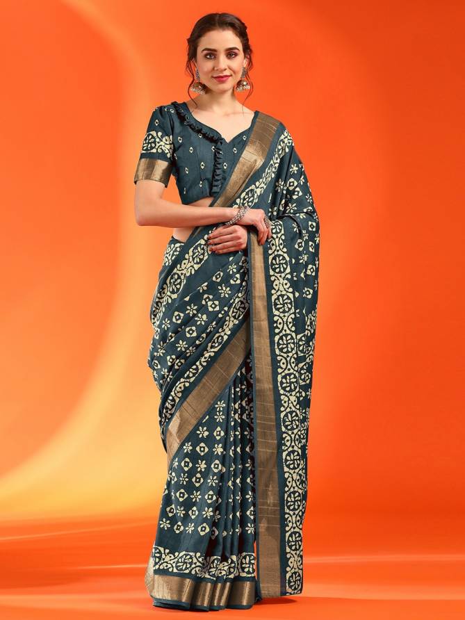 Holland Silk 69 By Apple Silk Blend Printed Designer Sarees Wholesale Market In Surat
